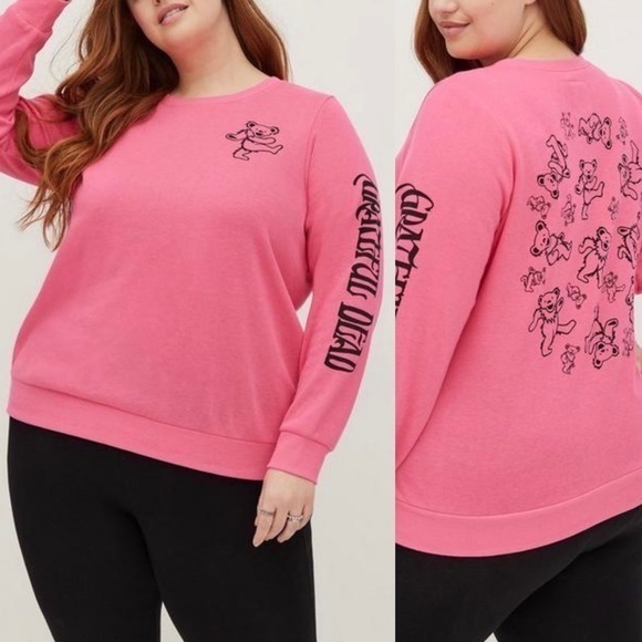 torrid Tops - NWT Torrid size 2X Grateful Dead pink sweatshirt